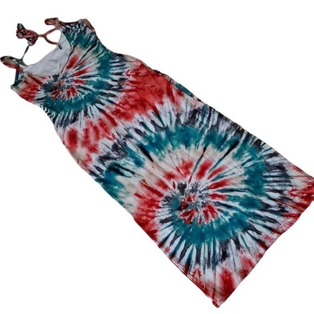 Codigo womens midi Colorful tie dye Dress Sz Small multicolor slid summer‎